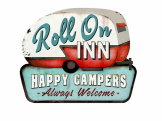 Plåtskylt XL Husvagn 40x50