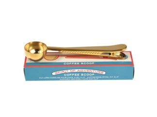 Kaffeskopa Guld med Påsförslutare