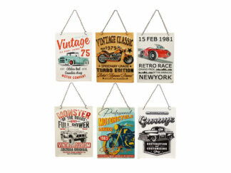 Plåtskylt Hänge Vintage Cars & MC