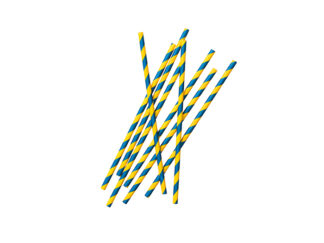 Papperssugrör 24-p Blå-Gul