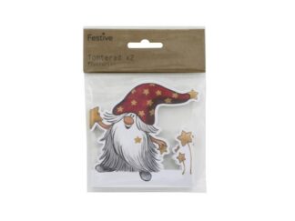 Pappersrader Tomte Stjärna 2-p