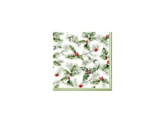 Kaffeservett Holly Mistletoe