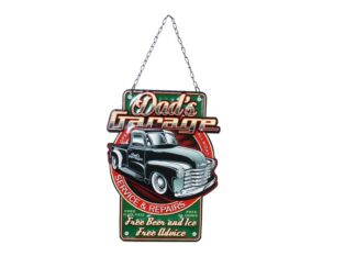 Plåtskylt Hänge Dad´s Garage