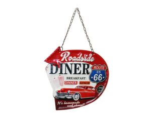 Plåtskylt Hänge Roadside Diner