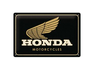 Plåtskylt Honda Motorcycles Gold 20x30