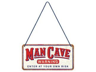 Plåtskylt 10x20 Hänge Man Cave