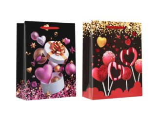 Påse Stor Hearts Glitter