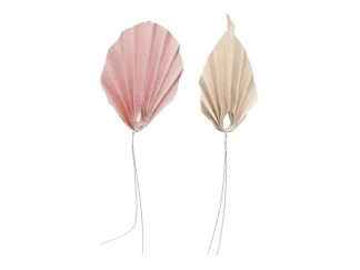 Pappersfjäder 6-p Rosa 2-olika