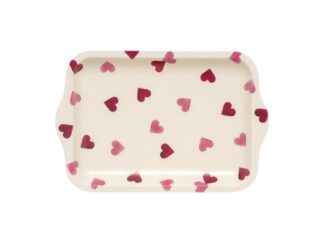 Bricka Rekt Liten E.B Pink Hearts