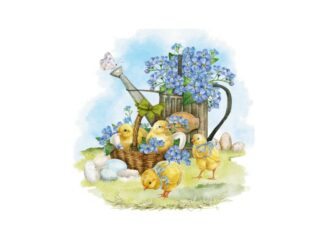 Servett Kyckling Förgätmigej