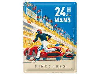 Plåtskylt 24h Le Mans Racing Poster Blue