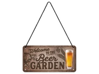 Plåtskylt 10x20 Hänge Beer Garden