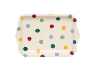 Bricka Rekt Liten E.B Polka Dot