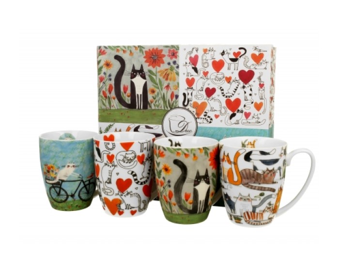 4-p Mugg i Box Cats World