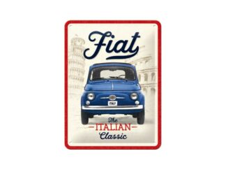 Plåtskylt Fiat 500 The Italian Classic 15x20