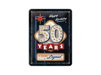 Plåtskylt 50 Years Birthday 15x20