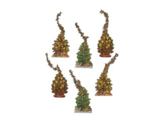 Bokmärkeshängen 6-p Glitter Julgran