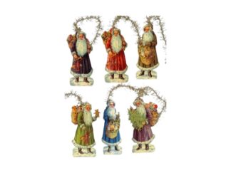 Bokmärkeshängen 6-p Glitter Tomtar