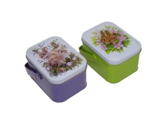 Litet Skrin Bunnies & Flowers Handtag