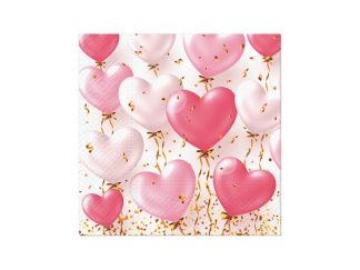 Servett Heart Balloons Rose