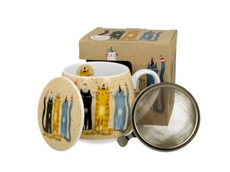 Mugg Barrel Cat Party m.Tesil