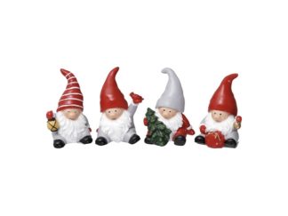 Poly Tomte Röd & Grå