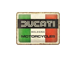 Plåtskylt Ducati Italy Giugiaro Logo 15x20