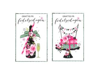 Dubbelt Kort Gratulation Nr. 808