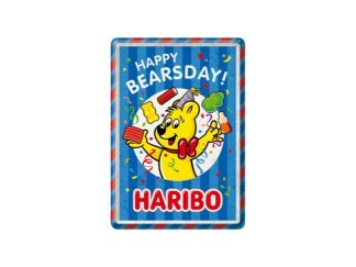 Plåtvykort Haribo Happy Birthday