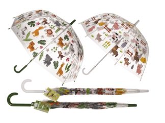 Paraply Animals 2-olika (Transparent)