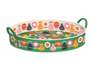 Bricka Handtag K.R Pears & Flowers