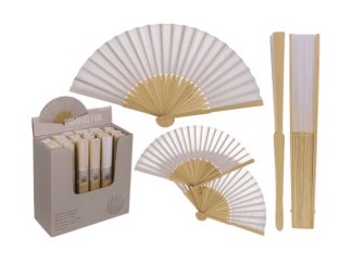 Solfjäder Bambu White