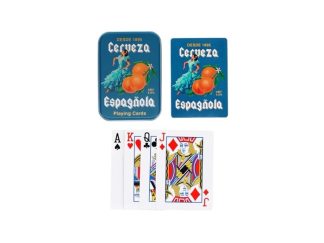 Kortlek i Plåtburk Cerveza Espagñola