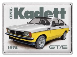 Plåtskylt Opel Kadett GT/E