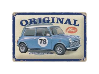 Plåtskylt Mini Cooper The British Classic 20x30
