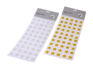 Glitterstickers Stjärnor Guld & Silver