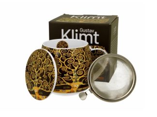 Mugg Barrel Klimt "Tree of Life" Brown m. Tesil