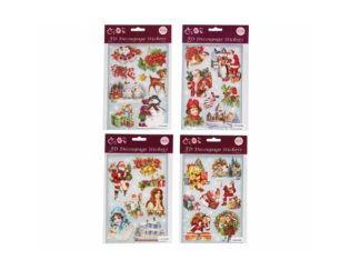 Glitterstickers 3D Julnostalgi 60650